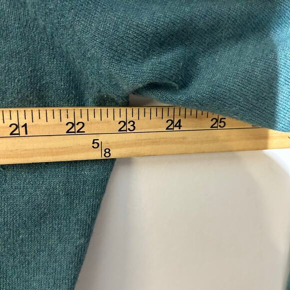 Vintage Eddie Bauer Fall Theme Print Teal Button Up Cardigan Sweater Womans XXL - Picture 4 of 7